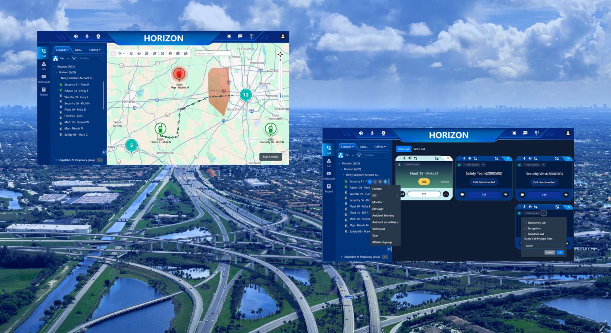 PoC Dispatch and Fleet Management Header